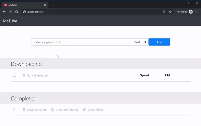metube, WebGUI for yt-dlp